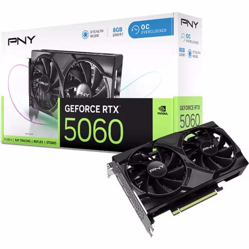 Imagen 2 de Tarjeta de Video PNY NVIDIA GeForce RTX 5060 8GB GDDR7 3*DP HDMI Dual Slot 550W