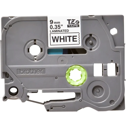 Imagen 2 de Cinta Brother TZE-221 Negro sobre Blanco de 9 mm (0,35 pulg.) para P-Touch 8mt
