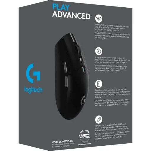 Imagen 4 de Mouse Gamer Inalámbrico Logitech G305 LigthSpeed 12000dpi 6 Botones Color Negro
