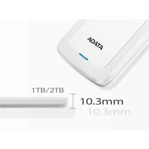 Imagen 2 de Disco Duro Externo ADATA HV300, 1TB 2.5" USB3.2 Gen1 Color Blanco