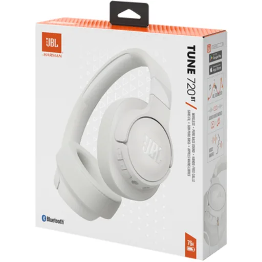 Imagen 10 de Audífonos Inalámbricos JBL TUNE 720BT, OverEar Pure Bass c/mic BT USB-C Blanco