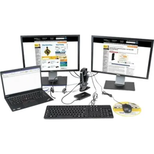 Imagen 1 de Docking Station StarTech USB 3.0 para Dos Monitores HDMI DVI 6*USB Windows Mac