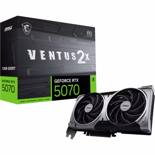 Imagen 0 de MSI GeForce RTX 5070 12G VENTUS 2X OC [G5070-12V2C]