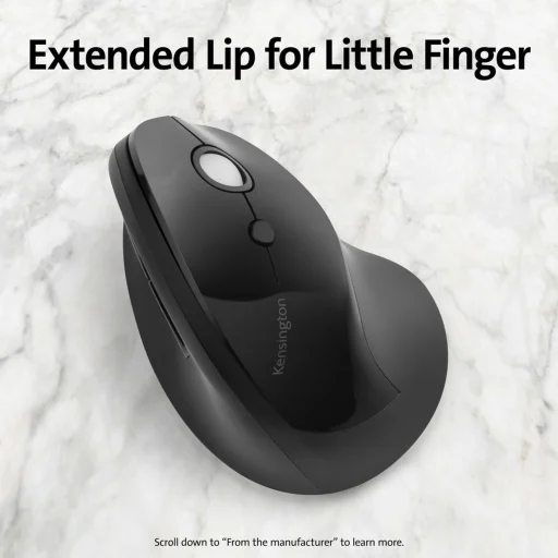 Imagen 13 de Mouse Ergonómico Vertical Inalámbrico Kensington ProFit 6 Btns 1600dpi USB Negro