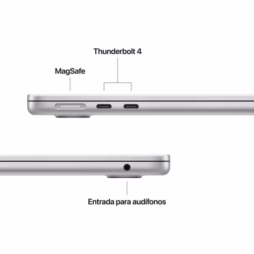 Imagen 6 de MC654CI/A MacBook Air 13.6/ M4 10C/ GPU 10C/ 24 RAM/ 512GB Silver