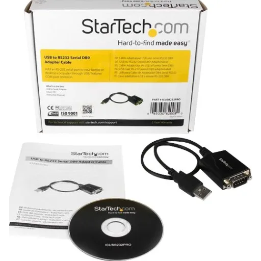 Imagen 11 de Adaptador USB 2.0 Tipo-A a Serial DB9 RS232 M/M 1ft 0.3mt Negro - StarTech