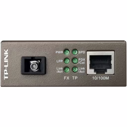 Imagen 2 de TP-Link MC111CS - Conversor de soportes de fibra - 100Mb LAN - 10Base-T, 100Base-FX, 100Base-TX - RJ-45 / modo sencillo SC - hasta 20 km - 1550 (TX) / 1310 (RX) nm