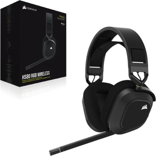 Imagen 1 de CORSAIR Gaming HS80 RGB - Auricular - tamano completo - 2,4 GHz - inalambrico - 