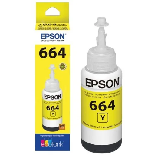 Botella de Tinta Epson T664420-AL Amarillo p/Imp L200/L110/L210/L355, 6500Pág70m