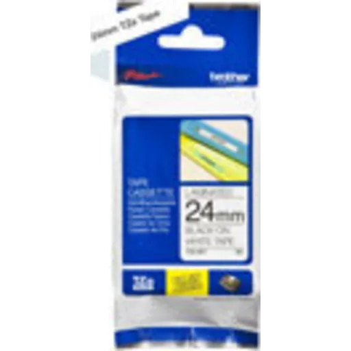 Imagen 1 de Cinta Rotuladora Brother TZE-251 Negro sobre Blanco 24mm 8MTS PT-2730VP PT9700PC