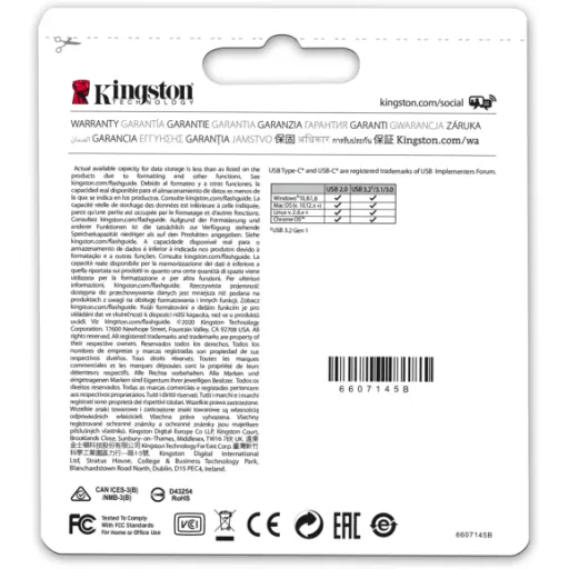 Imagen 5 de Pendrive 64GB Kingston DataTraveler microDuo 3C dual USB-A/USB-C Lec200MB/s