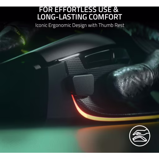 Imagen 5 de Mouse Gamer Alámbrico Razer Basilisk V3 Ergo Óptico 2600DPI 11 Botones RGB Negro