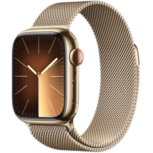 Imagen 0 de Apple Watch Series 9 41mm (GPS + Cellular / Gold Stainless Steel Case / Gold Milanese Loop) [MRJ73BE/A]