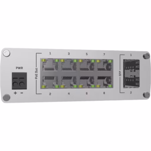 Imagen 3 de Switch Industrial Teltonika TSW200, 8xLAN, PoE1-8 10/100/1000Mbps, 2xSFP