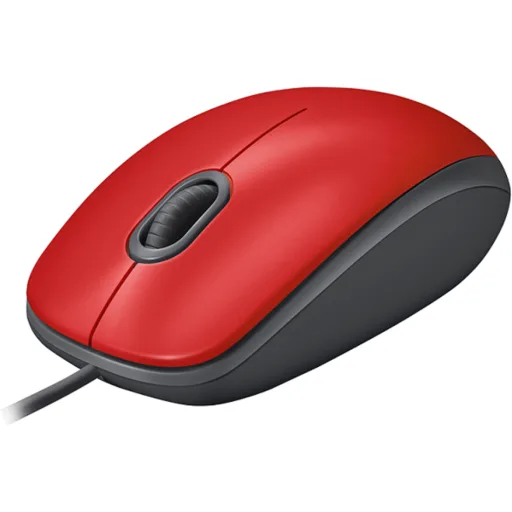 Imagen 0 de Logitech M110 Silent - Ratón - diestro y zurdo - óptico - 3 botones - cableado - USB - rojo