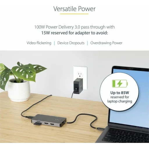 Imagen 7 de Docking Station StarTech USB C a 2*HDMI 4K 60Hz USB-C 2*USB-A3.2 LAN mSD/SD Gris