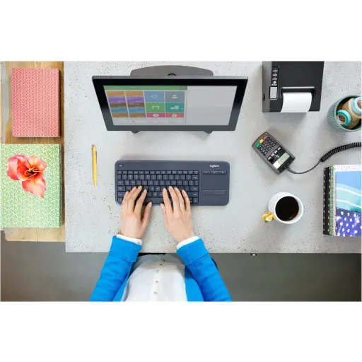 Imagen 5 de Teclado con TouchPad Inalámbrico Logitech K400 PLUS compatible PC SmartTV Negro