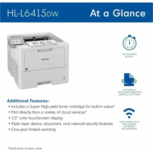 Imagen 10 de Impresora Brother HL-L6415DW Láser Monocrómo 52ppm WiFi Ethernet USB2.0
