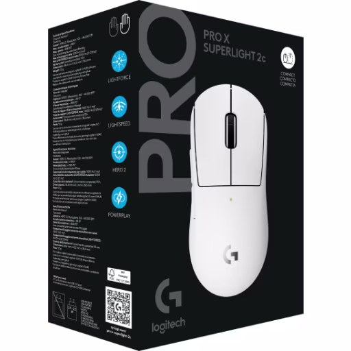 Imagen 8 de Mouse Inalámbrico Gamer Logitech Pro X SuperLigth 2C SenHero 2 LIGTHFORCE Blanco