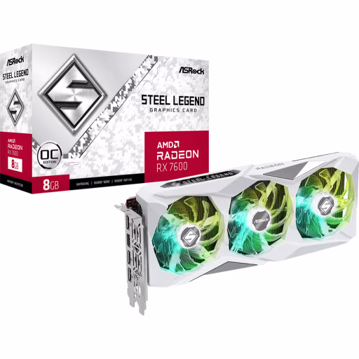 Imagen 0 de ASRock Radeon RX 7600 Steel Legend 8GB OC [RX7600 SL 8GO]