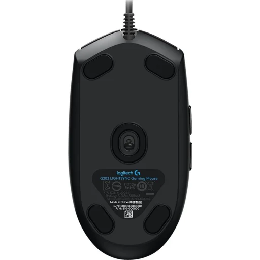 Imagen 7 de Mouse Alámbrico Logitech G203 Lightsync RGB Óptico 8000dpi 6 botones USB azul