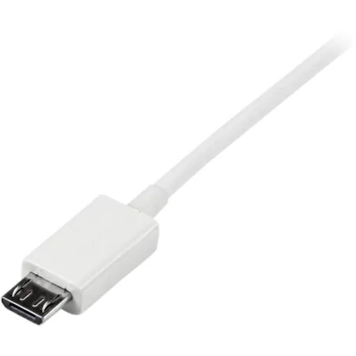 Imagen 3 de Cable USB Tipo-A (4 Pin) a USB micro B (5 pin) v2.0  Long 1mts Blanco - StarTech