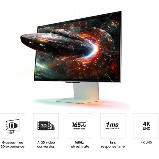 Imagen 1 de Monitor Vision 3D Gamer Samsung G90XF 27" 4K sin lentes IPS 165Hz Pivoteable