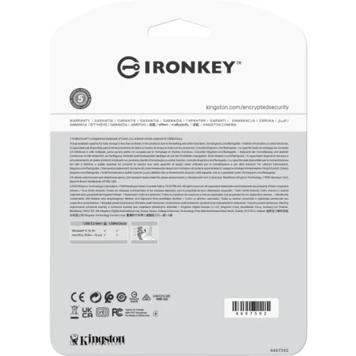 Imagen 6 de Pendrive 32GB Kingston IronKey Locker Plus 50 USB 3.2 Gen 1 Color Plata