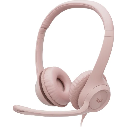 Imagen 0 de Audífonos Alámbricos Logitech H390 c/Mic bidirec Cancelacion de ruido USB Rosado