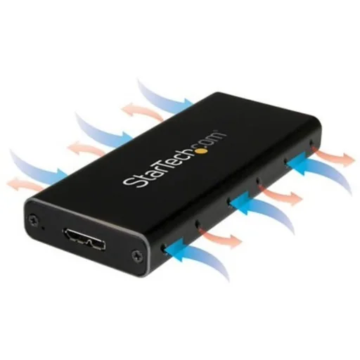 Imagen 2 de Cofre Porta SSD mSATA StarTech USB 3.1 (10Gbps) de aluminio Color Negro