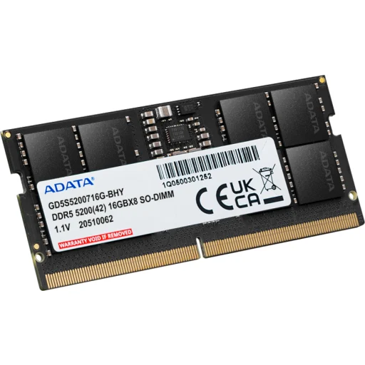 Imagen 1 de Memoria RAM 16GB DDR5 5200MHz SO-DIMM CL42 Non-ECC 1.1v 262p - AData