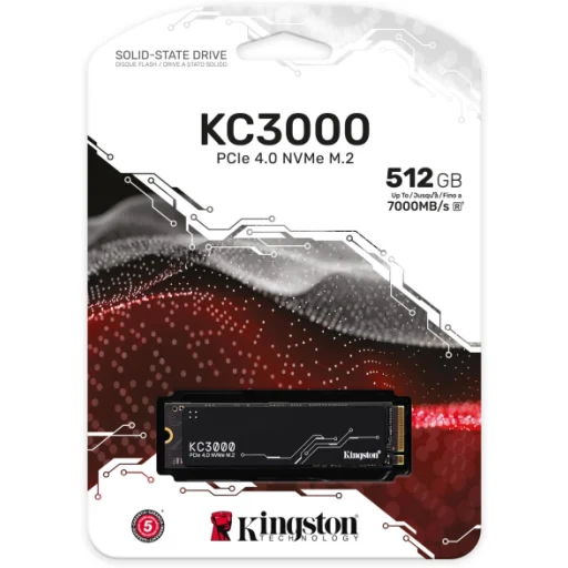 Imagen 3 de Unidad SSD Kingston KC3000 512GB M.2 22*80 PCIe4.0 NVMe Lec 7000MB/s Esc3900MB/s