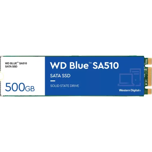 Unidad SSD Western Digital Blue SA510 500GB M.2 22*80 SATA 3 6Gb/s 3D Esc510MBps