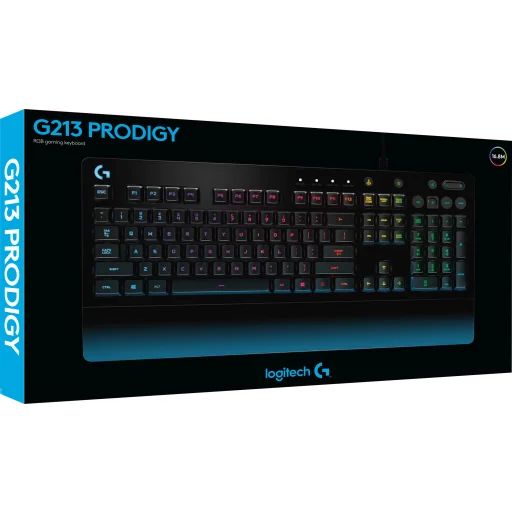 Imagen 5 de Teclado Gamer Alámbrico Logitech G213 Prodigy RGB Español USB Antiderrame Negro