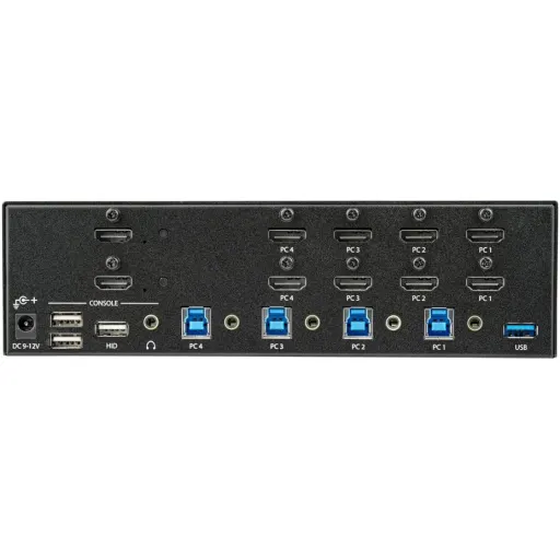Imagen 2 de StarTech.com Switch Conmutador KVM de 4 Puertos HDMI - 4K de 30Hz - de Pantalla Doble - Conmutador KVM / audio / USB - 4 x KVM / audio / USB - montaje en rack