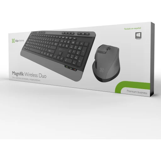 Imagen 6 de Kit Teclado Mouse Inalámbrico KlipX KBK-520, Slim Reep USB 2.4GHz Color Negro
