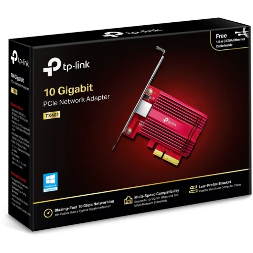 Imagen 3 de Tarjeta de Red Interna TP-Link TX401, PCIe 3.0 x4 1/2.5/5/10GBps Low Profile