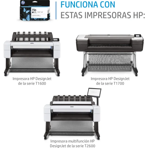 Imagen 5 de Cartridge HP 730 Cyan para Impr DesignJet Ink T1600/T2600/T1700, 300ml 