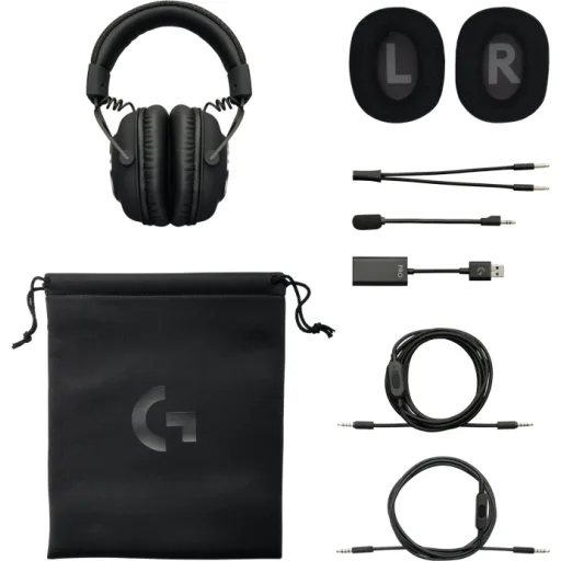 Imagen 12 de Audífonos Gamer Logitech PRO X c/Mic Sonido envolvente Jack 3.5mm/USB Negro
