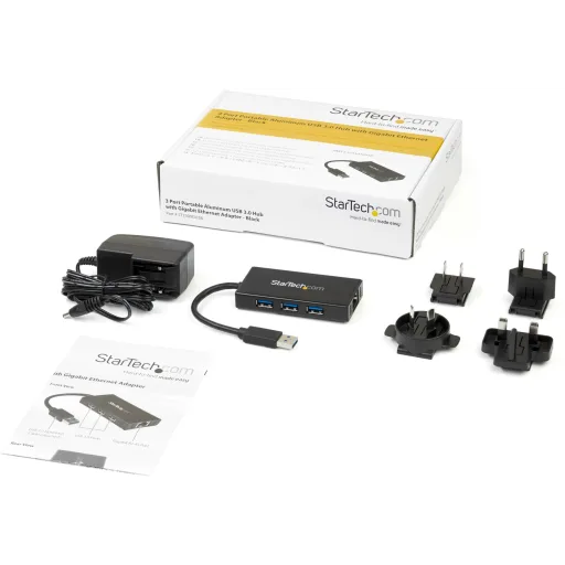 Imagen 6 de HUB USB StarTech Portable 3 Puertos USB 3.0 + Gigabit Ethernet con Cable, Alumin