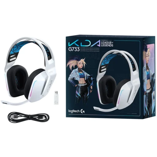 Imagen 5 de Logitech Headset Gaming G733 LOL Tico KDA Blanco/Negro