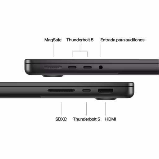 Imagen 6 de MacBook Pro 14 M4 24GB RAM 512GB SSD Negro Espacial