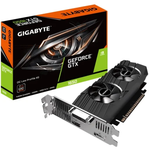 Imagen 1 de Gigabyte GeForce GTX 1650 OC Low Profile 4G - Overclocked Edition - tarjeta gráfica - GF GTX 1650 - 4 GB GDDR5 - PCIe 3.0 x16 perfil bajo - DVI, HDMI, DisplayPort