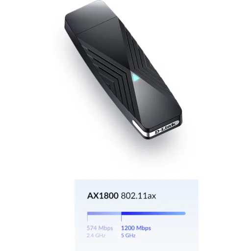 Imagen 5 de Adaptador de Red USB D-Link DWA-X1850 AX1800 Wi-Fi 6 (802.11ax) USB 3.2 G1 Negro