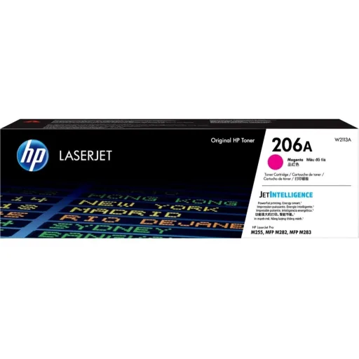 Tóner HP 206A Color Magenta p/ Impresoras HP M255dw-nw/M283cdw, 1250 Pág. aprox