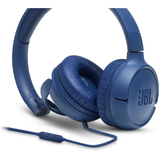 Imagen 4 de Audífonos Alámbricos JBL Tune 500, On-ear Conector 3.5mm Plegable Color Azul