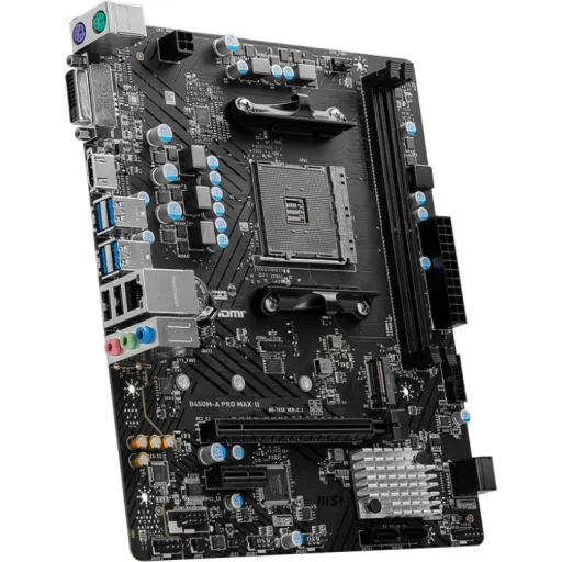 Imagen 3 de Tarjeta Madre MSI B450M-A PRO MAX II AMD AM4 2*DDR4 M.2 DVI-D HDMI 4*USB3.2