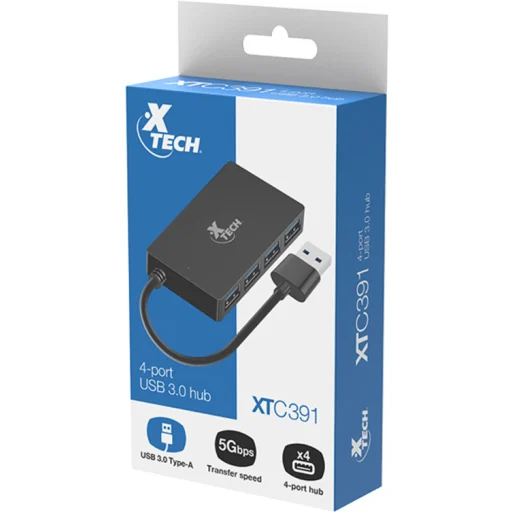 Imagen 1 de HUB Concentrador Xtech XTC-391 USB a 4 puertos USB 3.0