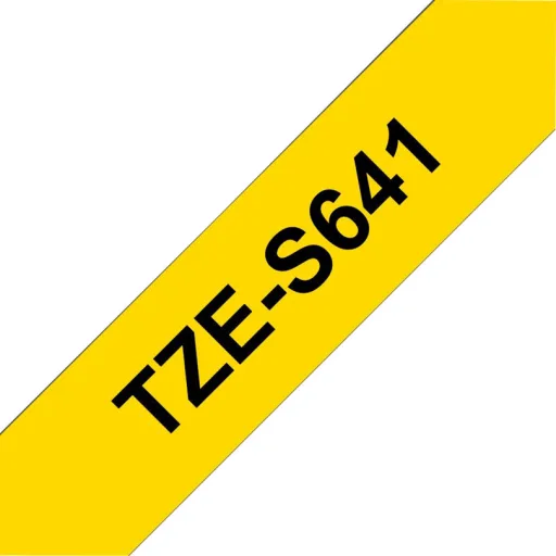 Imagen 4 de Cinta Rotuladora Brother TZE-S641 Negro Sobre Amarillo Indstrl. 18mm x 8mt