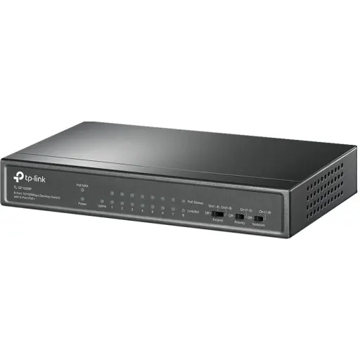 Imagen 1 de Switch TP-Link TL-SF1009P 8+1 Puertos (AUTO MDI/MDIX, 1.8 Gbps, PoE+, 65W)